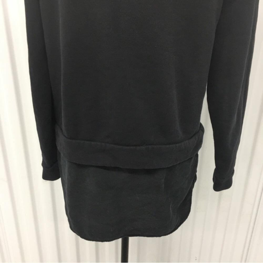 COS Black Long Sleeve Crewneck Sweatshirt Silk Accent Size: Small - Picture 10 of 15